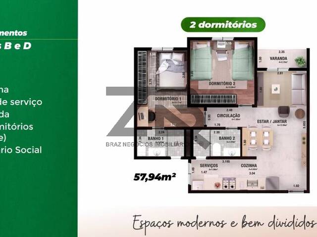 #153 - Apartamento na Planta para Venda em Hortolândia - SP - 3